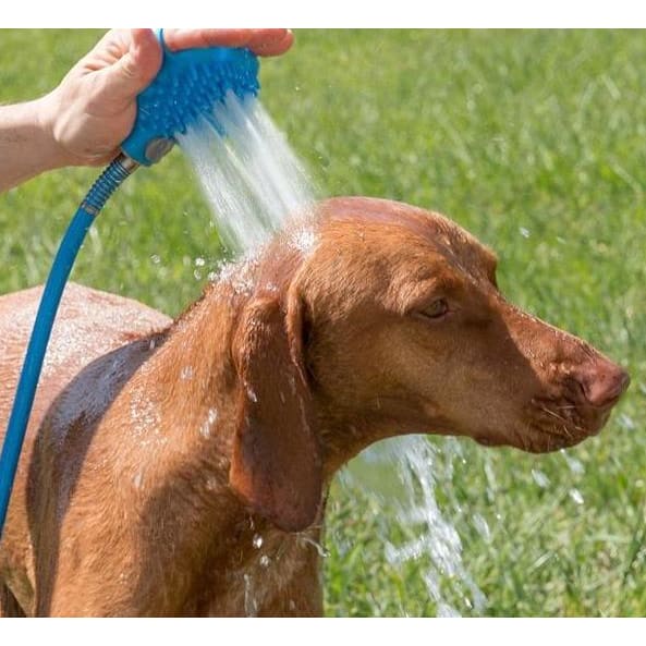 Pet Bathing Glove With Silicone Nozzle Handheld Shower Brush