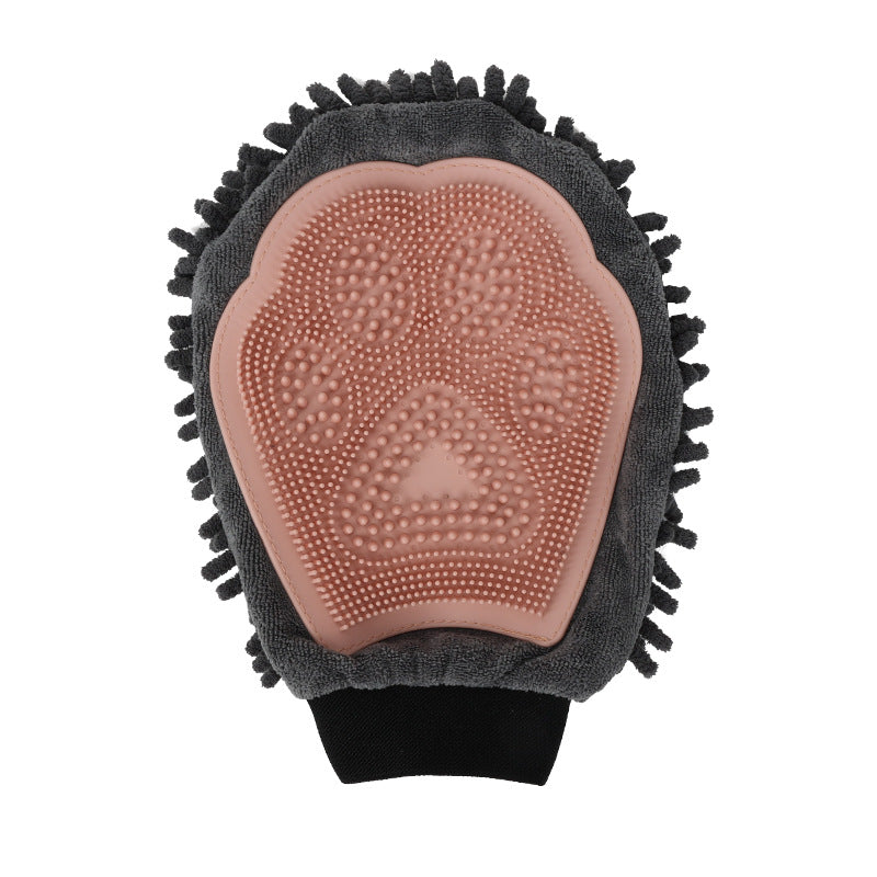 2-In-1 Pet Bathing Brush And Grooming Glove With Massage Design