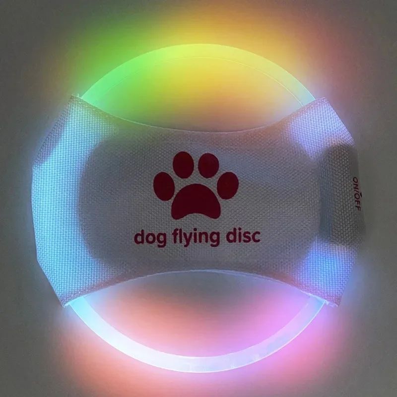 Flying Discs Light Glowing LED LuminousTrainning Interactive Toys Game Flying Discs