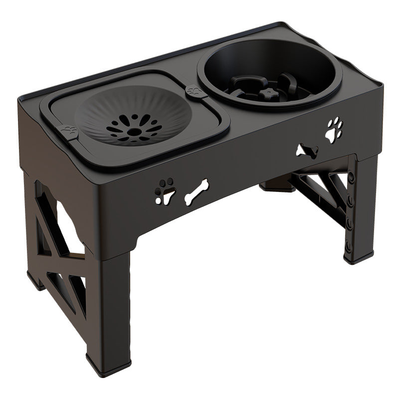 Stainless Steel Double Bowl Lifting Pet Feeder Station