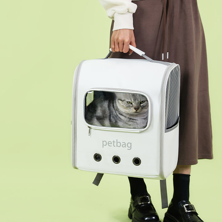 Large Capacity Portable Cat Backpack Transparent Window