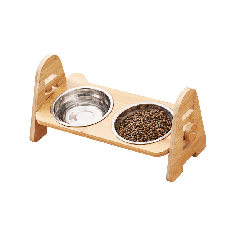 Inclined Pet Drinking Bowl With Neck Support Design