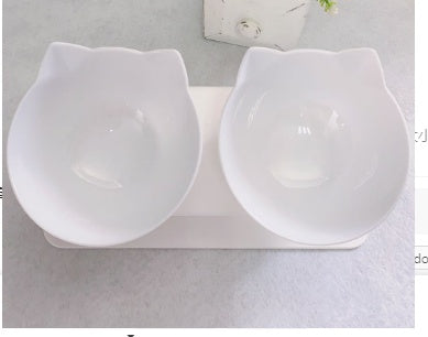 Non Slip Double Bowl Elevated Pet Feeder With Stand