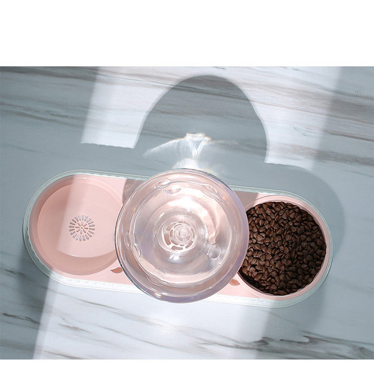 Automatic Plastic Pet Feeder And Water Bowl