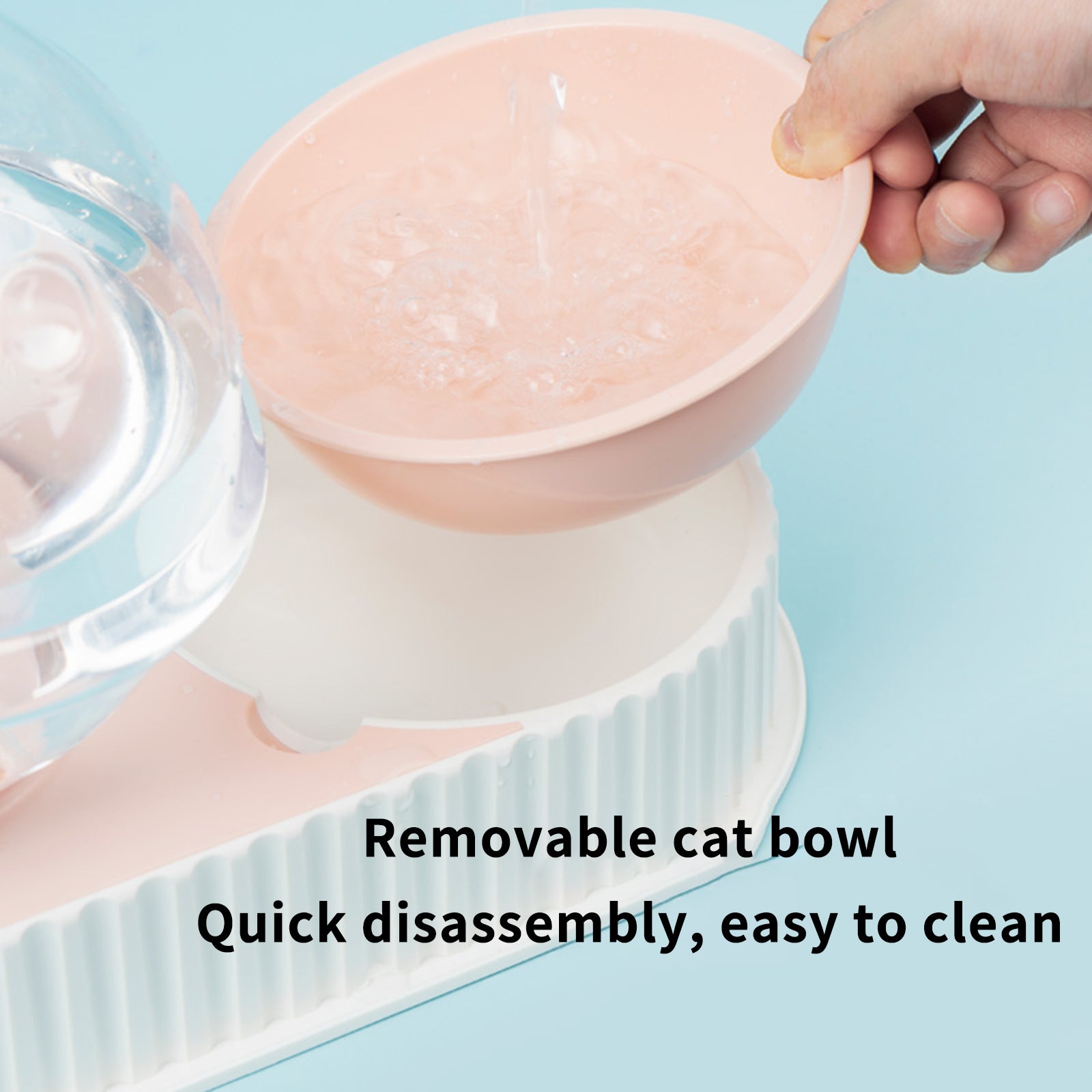 Automatic Plastic Pet Feeder And Water Bowl