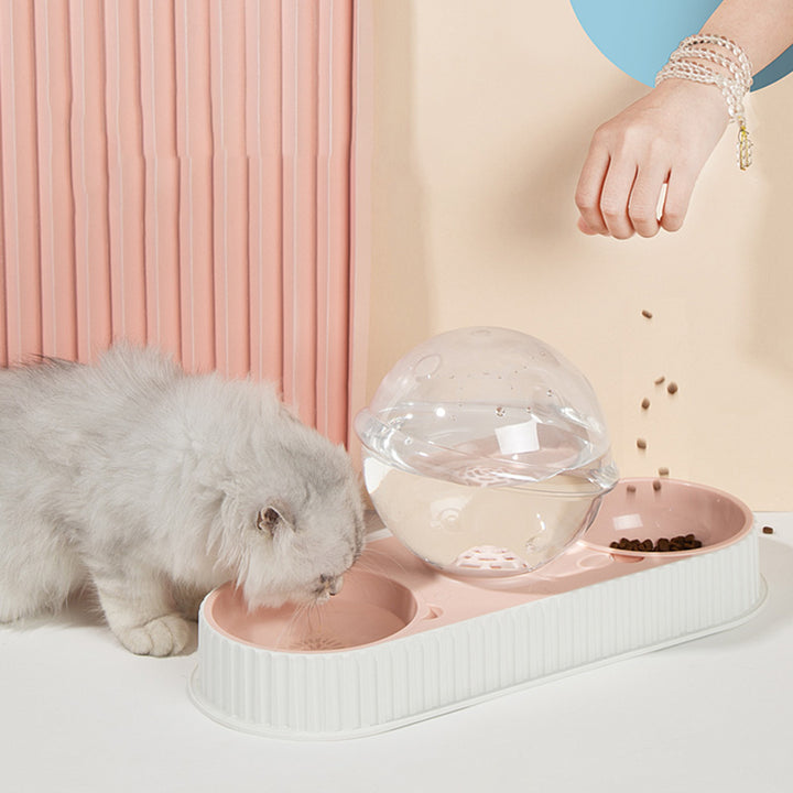 Automatic Plastic Pet Feeder And Water Bowl
