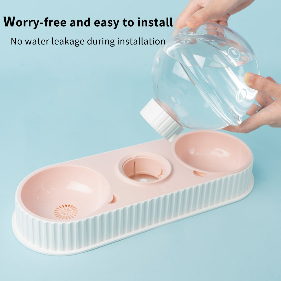Automatic Plastic Pet Feeder And Water Bowl