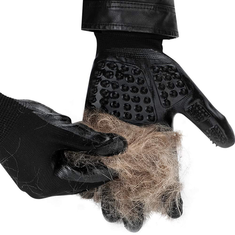 Pet Hair Grooming Glove Soft Rubber Shedding Bath Massage Brush For Hair Removal