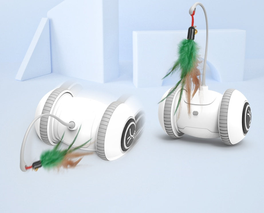 Interactive Toy With Interchangeable Heads  Pet Feather Toys