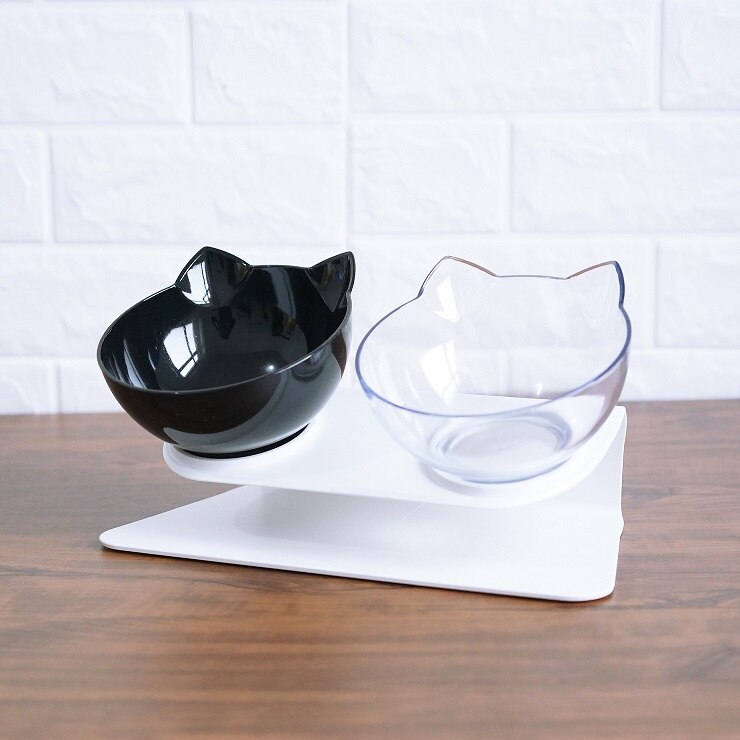 Non Slip Double Bowl Elevated Pet Feeder With Stand