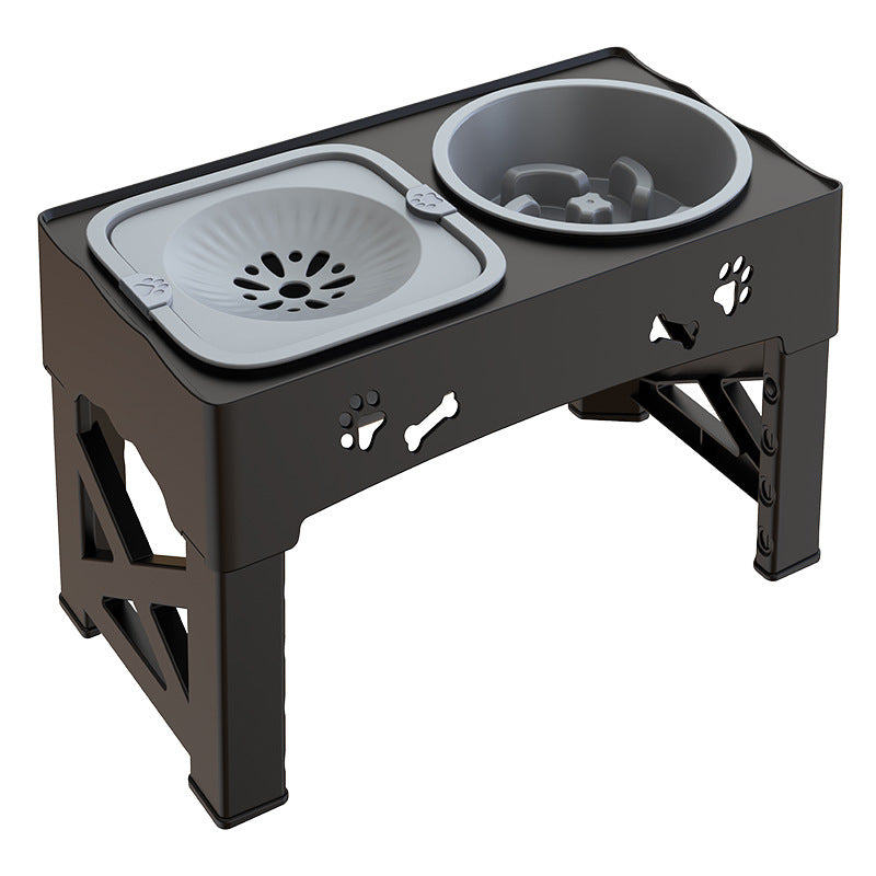 Stainless Steel Double Bowl Lifting Pet Feeder Station