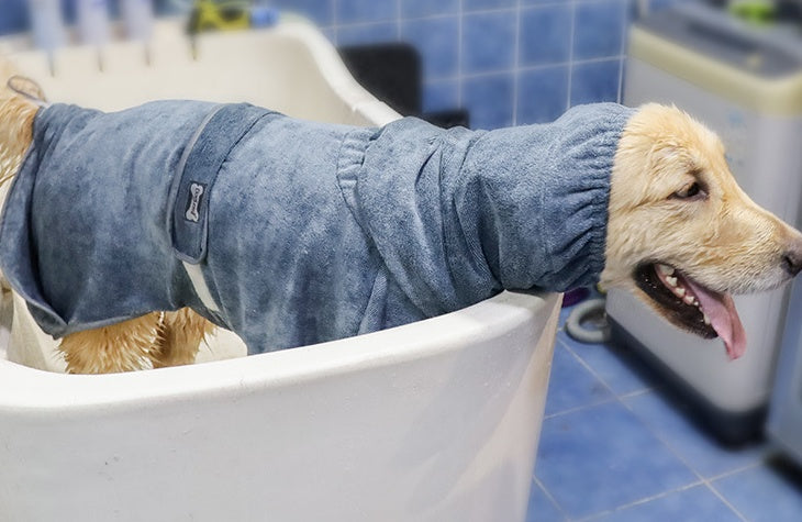 Highly Absorbent Cotton Pet Bathrobe Towel For Drying