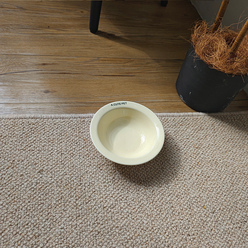 Anti Tumble Elevated Ceramic Double Pet Feeding Bowl Stand