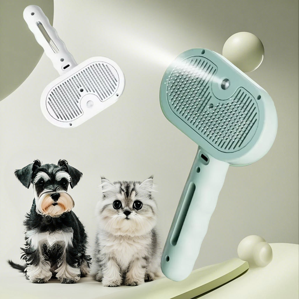Pet Spray Hair Comb Dematting Grooming Brush With Water Mist For Pet Care