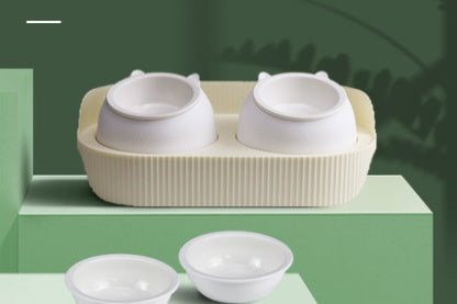 Ceramic Pet Food Bowl With Cervical Spine Protection Design