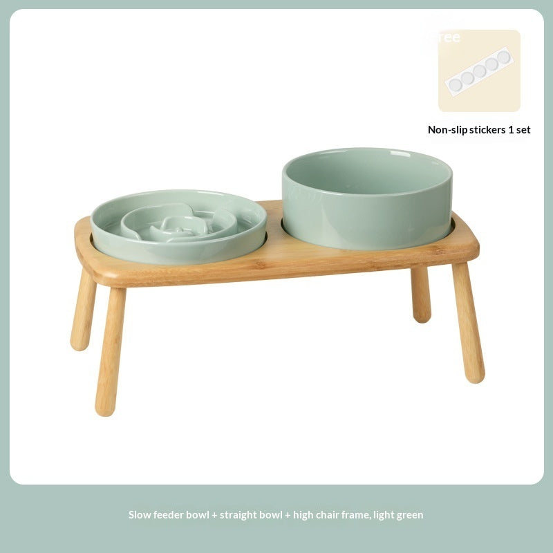 Ceramic Slow Feeding Anti Choking Pet Feeder Bowl
