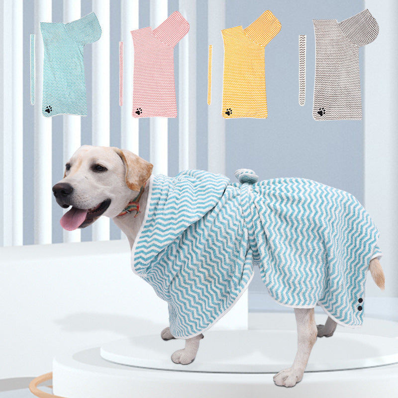Microfiber Pet Bathrobe Towel For Dogs