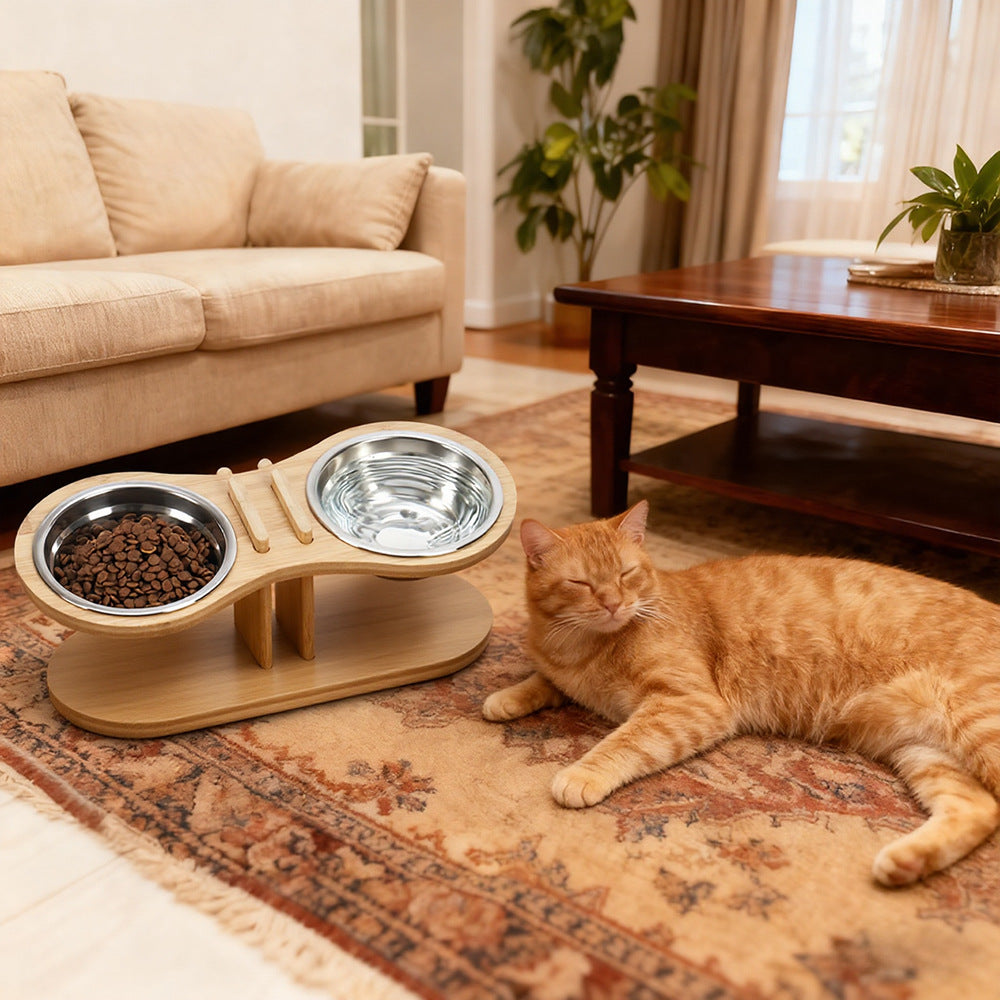 Adjustable Tilted Pet Feeding Bowl Stand
