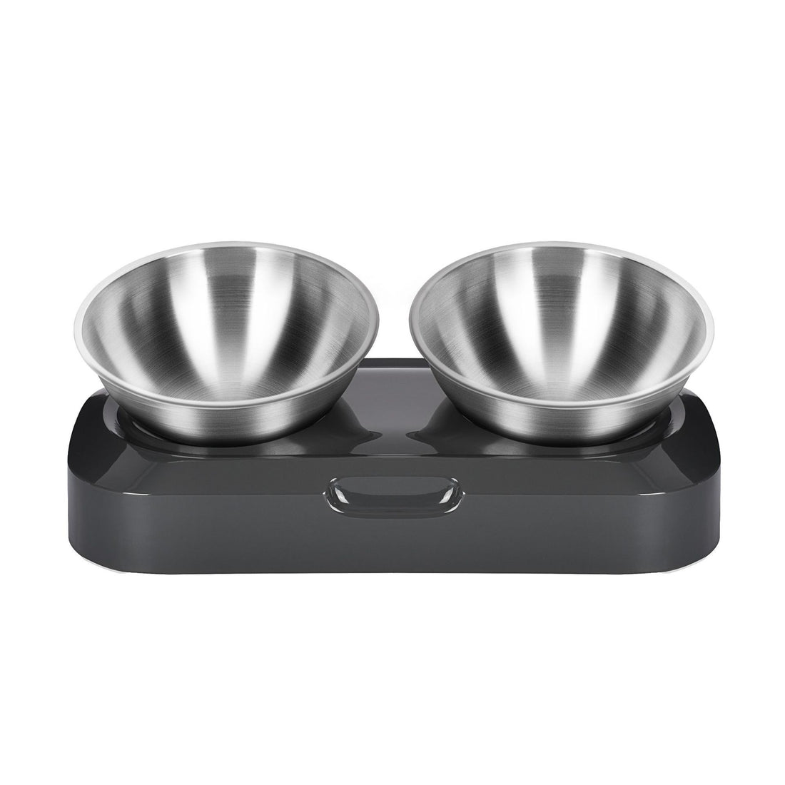Double Stainless Steel Pet Feeding Bowl Set For Night Use
