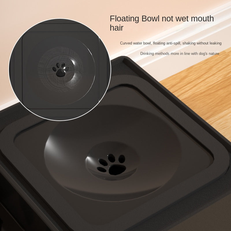Adjustable Height Double Bowl Stainless Stand Elevated Pet Feeding Set