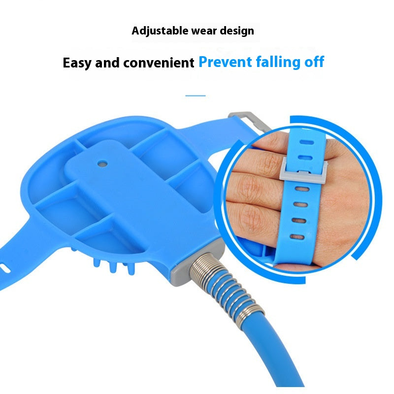 Pet Bathing Glove With Silicone Nozzle Handheld Shower Brush