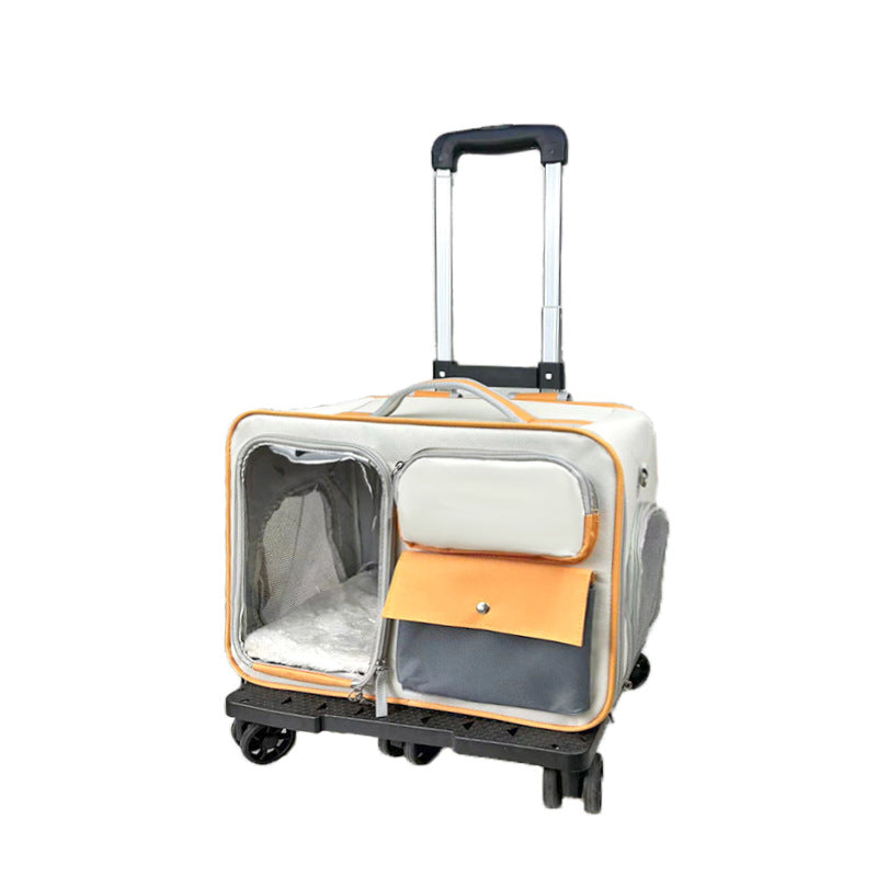 Cat Bag Going Out Pet Trolley Bag Good-looking Anti-stress Cat Backpack