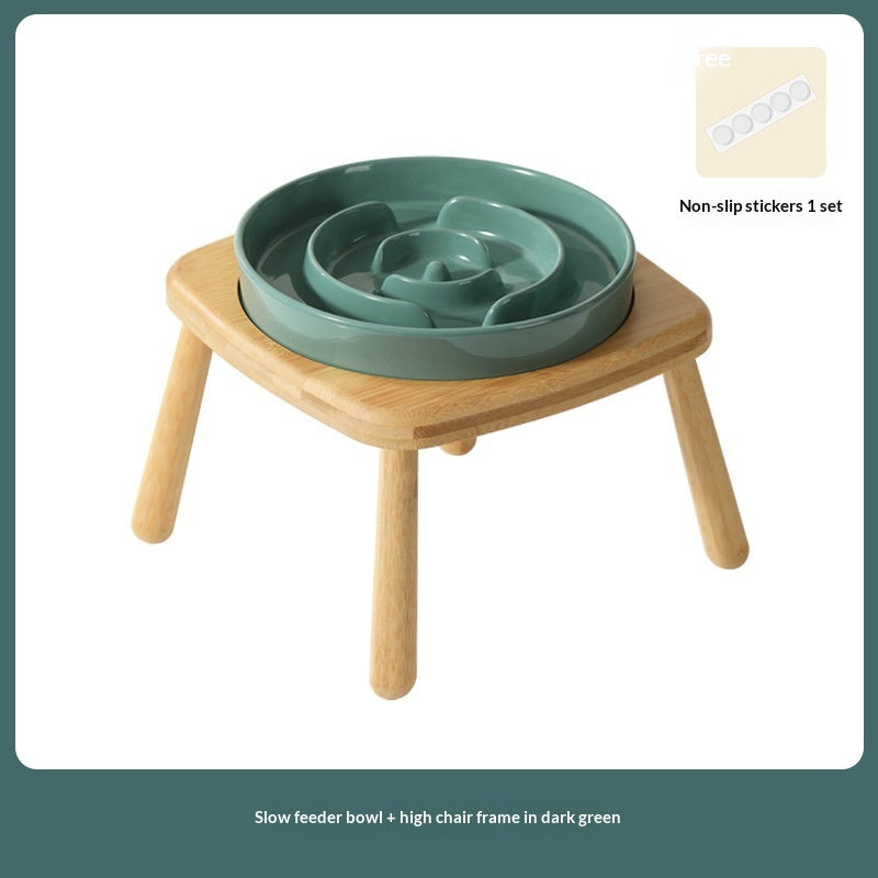 Ceramic Slow Feeding Anti Choking Pet Feeder Bowl