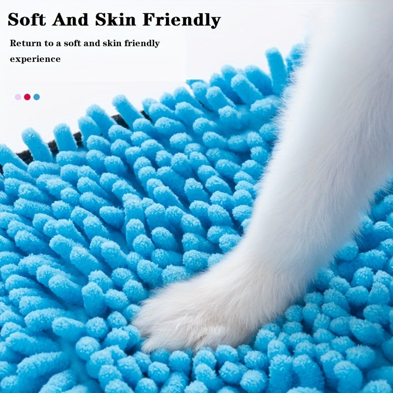 Absorbent Microfiber Pet Bath Towel With Hand Pockets For Quick Drying Pets