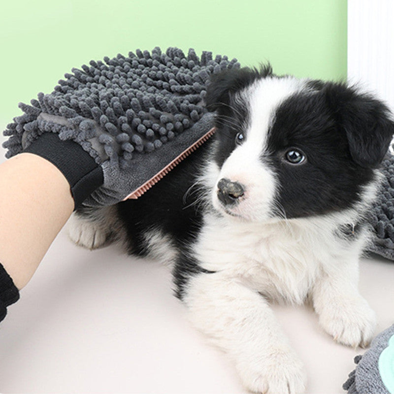 2-In-1 Pet Bathing Brush And Grooming Glove With Massage Design