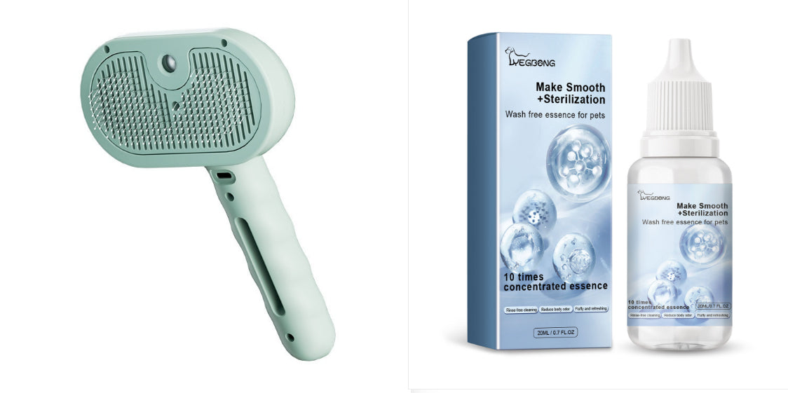 Pet Spray Hair Comb Dematting Grooming Brush With Water Mist For Pet Care