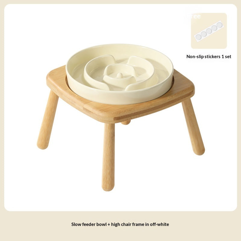 Ceramic Slow Feeding Anti Choking Pet Feeder Bowl