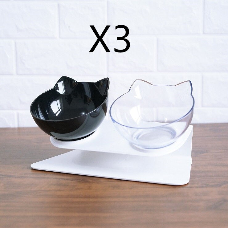 Non Slip Double Bowl Elevated Pet Feeder With Stand