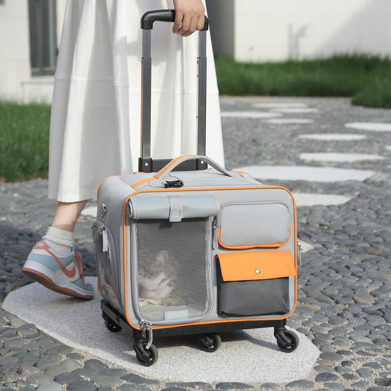 Cat Bag Going Out Pet Trolley Bag Good-looking Anti-stress Cat Backpack