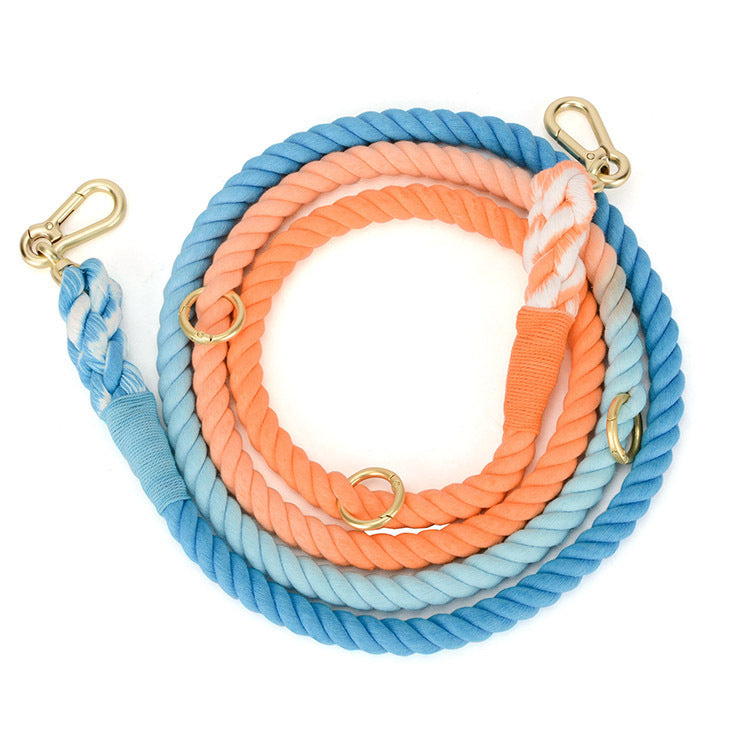 Rainbow Gradient Pet Traction Rope Leash