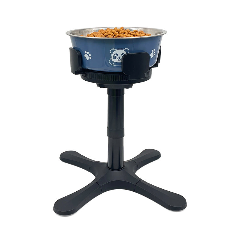 Adjustable Height Anti Tumble Pet Bowl Stand With Bracket