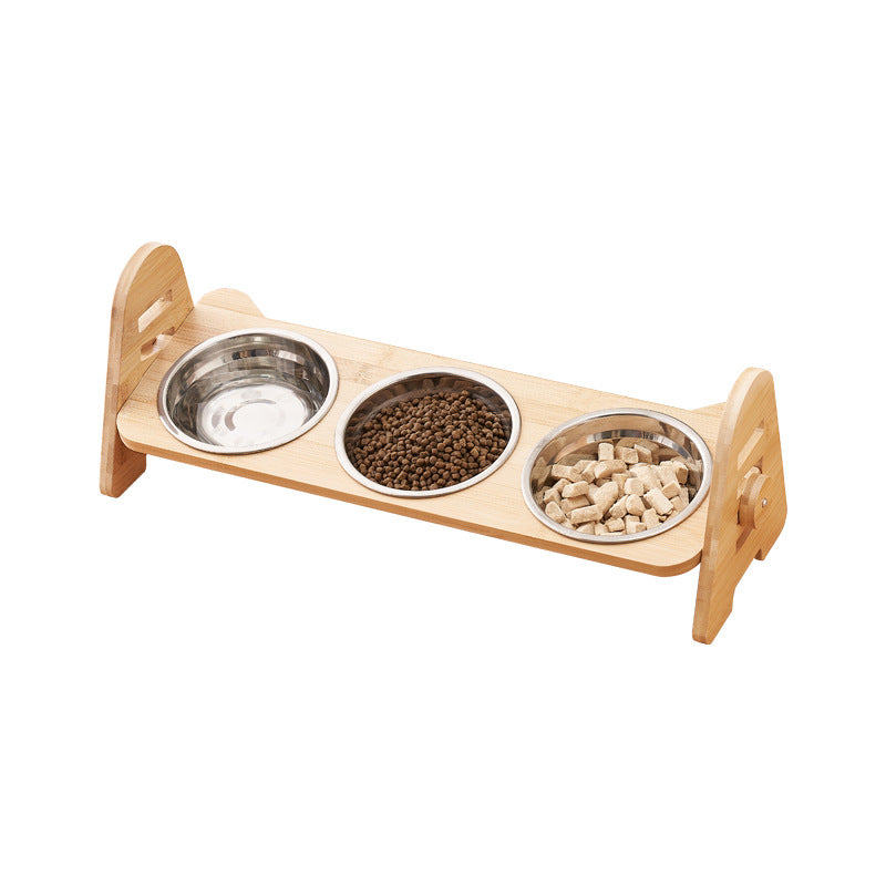 Inclined Pet Drinking Bowl With Neck Support Design
