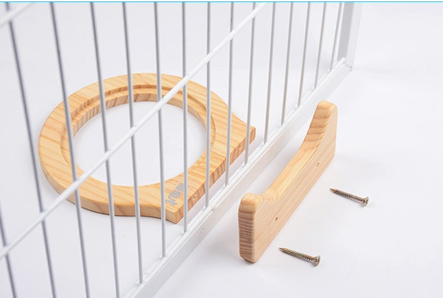 Ceramic Pet Bowl With Solid Wood Stand For Pets