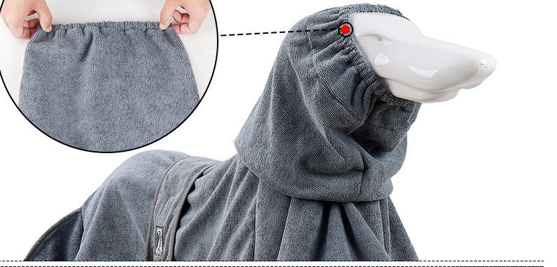 Highly Absorbent Cotton Pet Bathrobe Towel For Drying