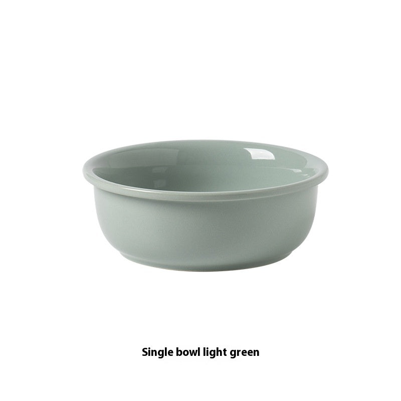 Ceramic Double Pet Feeding Bowl Set