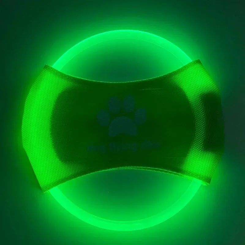 Flying Discs Light Glowing LED LuminousTrainning Interactive Toys Game Flying Discs