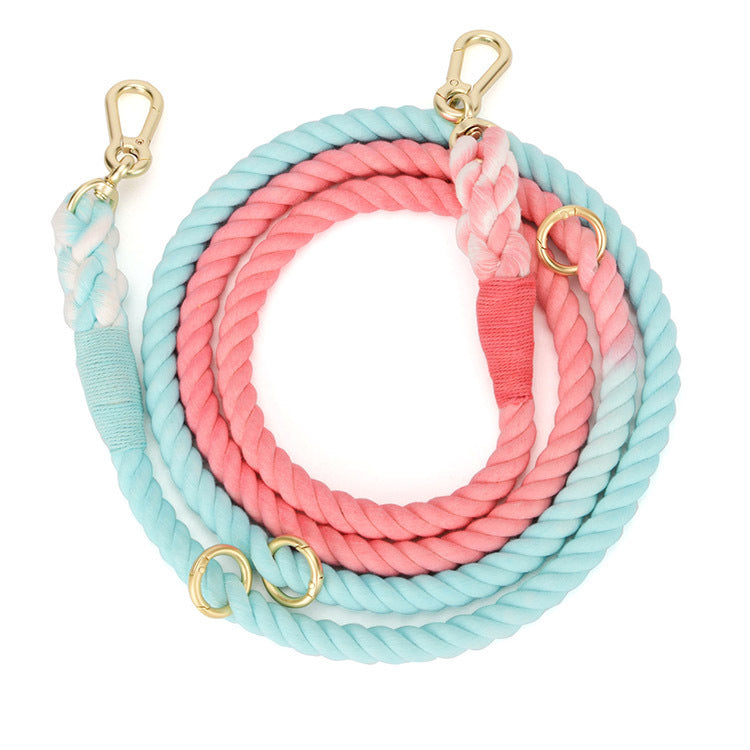 Rainbow Gradient Pet Traction Rope Leash