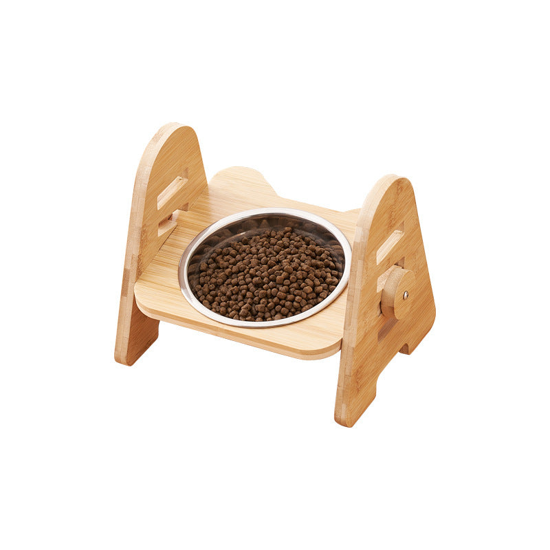 Inclined Pet Drinking Bowl With Neck Support Design