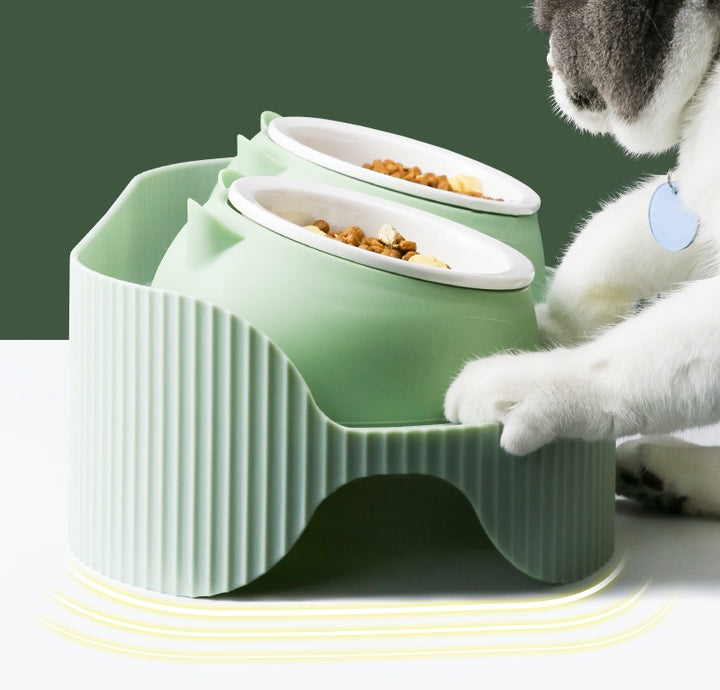 Ceramic Pet Food Bowl With Cervical Spine Protection Design