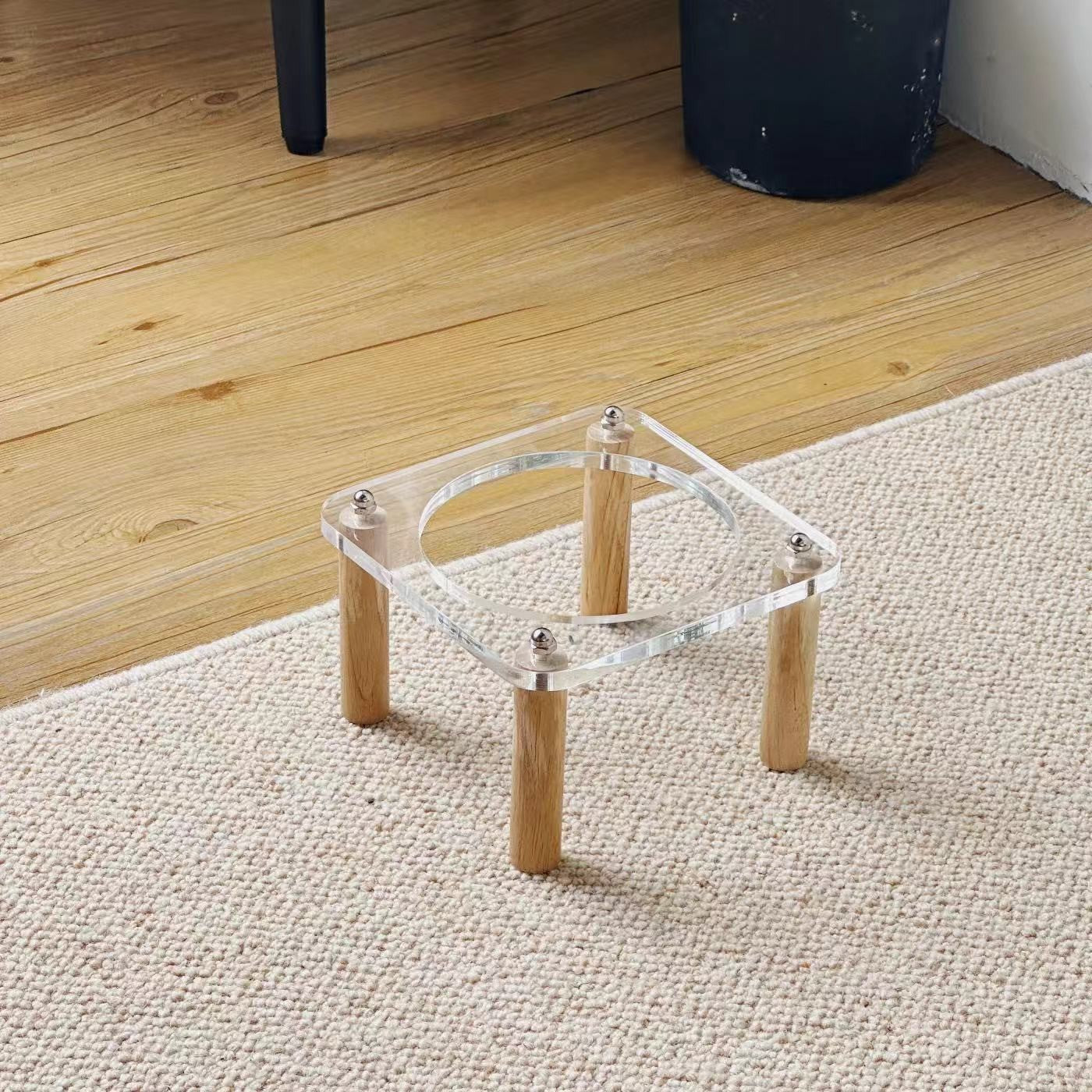 Anti Tumble Elevated Ceramic Double Pet Feeding Bowl Stand