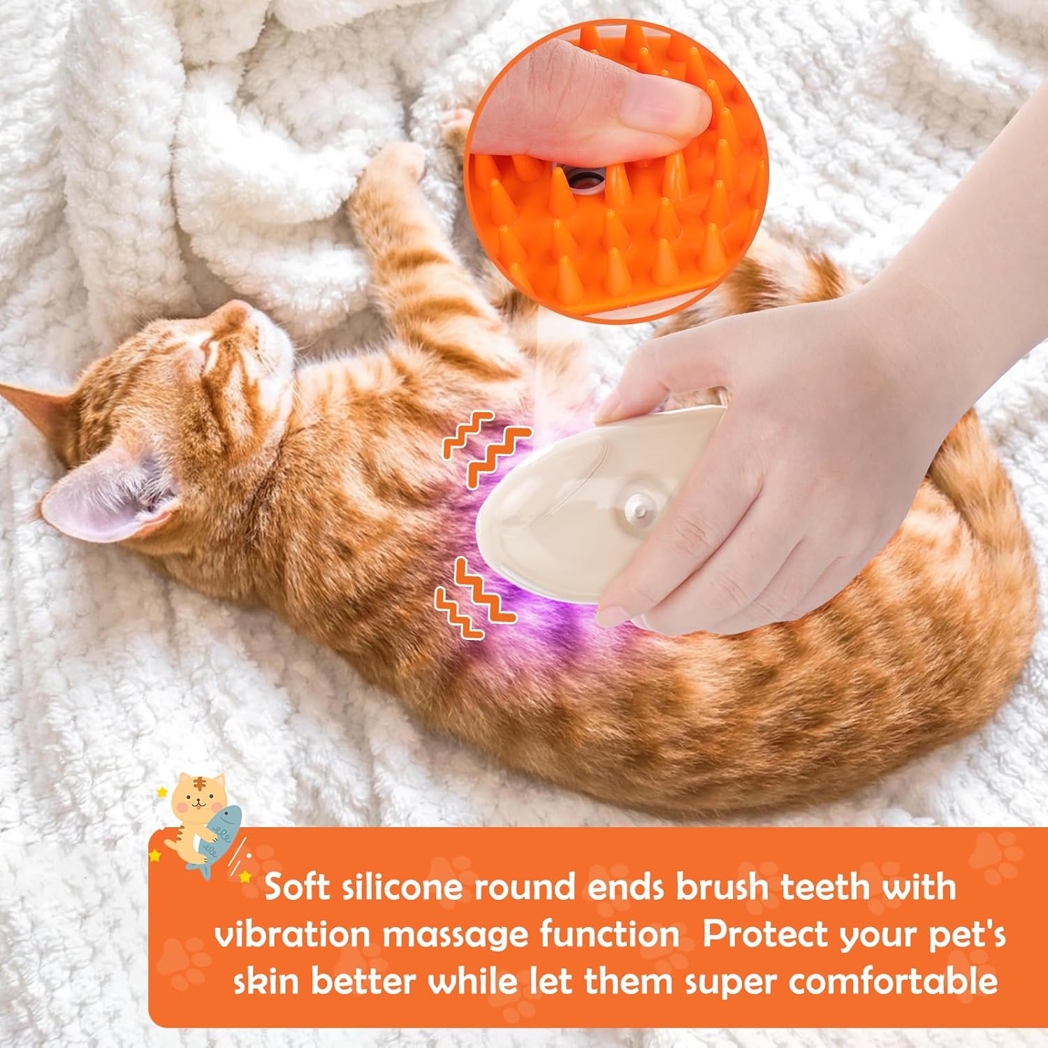 Steam Brush Upgraded 4 In1 Steamy Cat Brush For Shedding