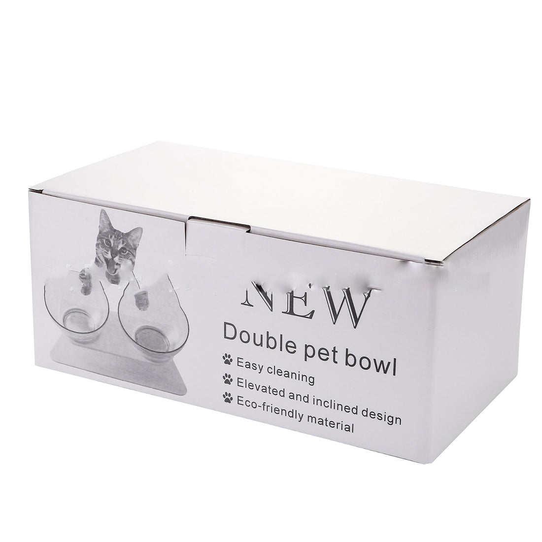 Non Slip Double Bowl Elevated Pet Feeder With Stand