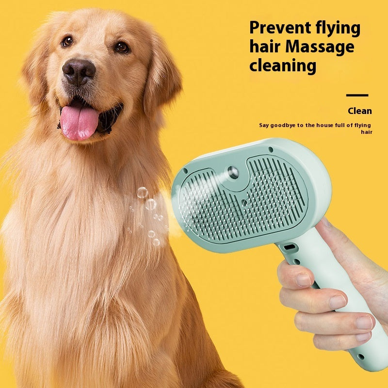 Pet Spray Hair Comb Dematting Grooming Brush With Water Mist For Pet Care