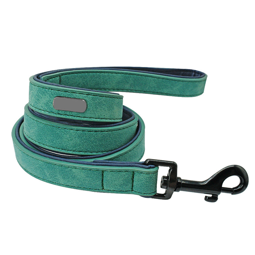 Pull-resistant Leather Pet Leash