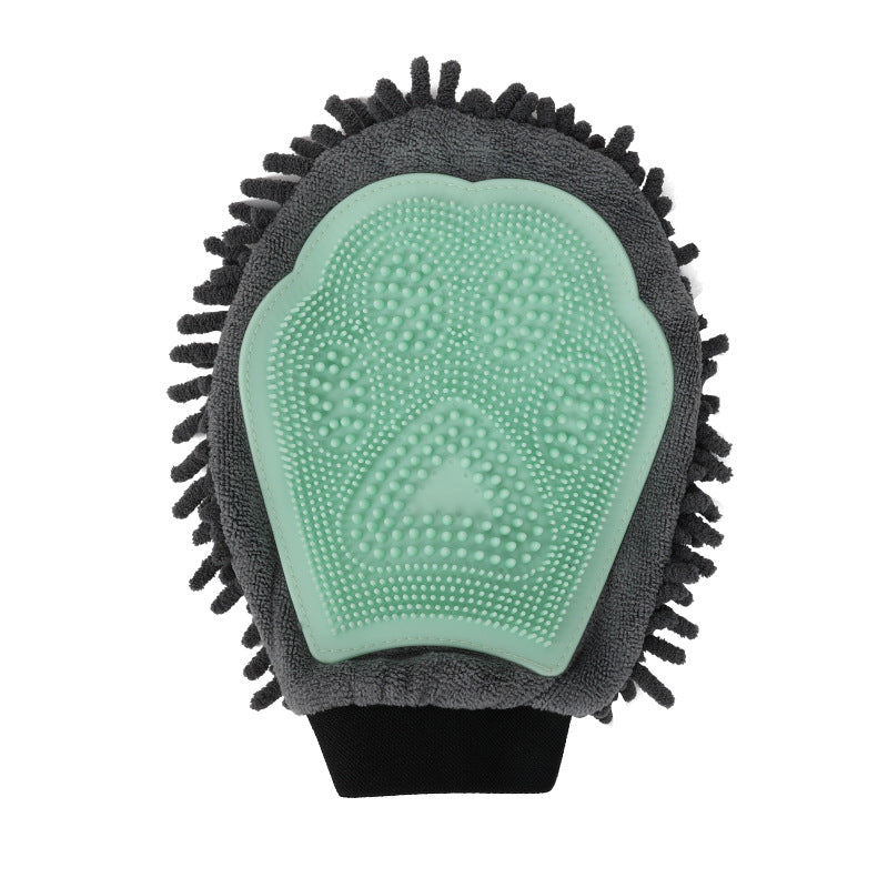 2-In-1 Pet Bathing Brush And Grooming Glove With Massage Design