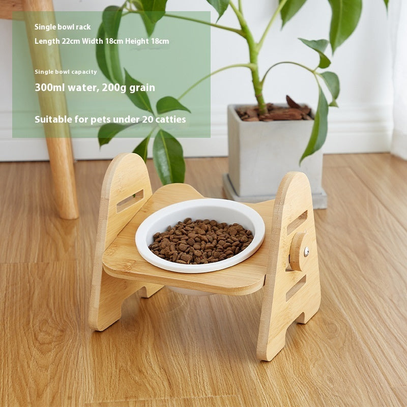 Inclined Pet Drinking Bowl With Neck Support Design